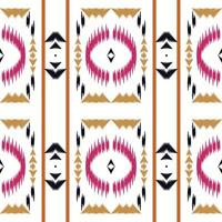 padrão sem emenda da chevron tribal flor ikat. étnico geométrico batik ikkat design têxtil de vetor digital para estampas tecido saree mughal pincel símbolo faixas textura kurti kurtis kurtas