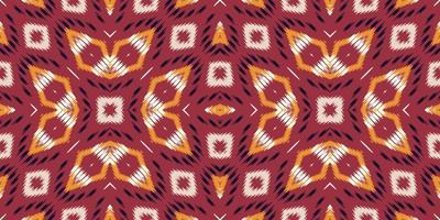 ikat projeta padrão sem emenda asteca tribal. étnico geométrico ikkat batik vetor digital design têxtil para estampas tecido saree mughal pincel símbolo faixas textura kurti kurtis kurtas