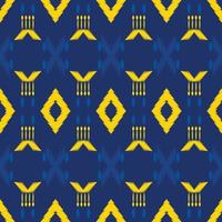 padrão sem emenda de origens tribais de vetor ikat. étnico geométrico batik ikkat design têxtil de vetor digital para estampas tecido saree mughal pincel símbolo faixas textura kurti kurtis kurtas