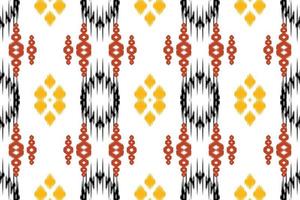 padrão sem emenda de cor tribal de tecido ikat. étnico geométrico ikkat batik vetor digital design têxtil para estampas tecido saree mughal pincel símbolo faixas textura kurti kurtis kurtas