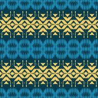 padrão sem emenda de cor tribal floral ikat. étnico geométrico batik ikkat design têxtil de vetor digital para estampas tecido saree mughal pincel símbolo faixas textura kurti kurtis kurtas