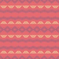 tecido ikat sem costura padrão tribal chevron. étnico geométrico ikkat batik vetor digital design têxtil para estampas tecido saree mughal pincel símbolo faixas textura kurti kurtis kurtas