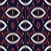 ikat projeta padrão sem emenda da África tribal. étnico geométrico ikkat batik vetor digital design têxtil para estampas tecido saree mughal pincel símbolo faixas textura kurti kurtis kurtas