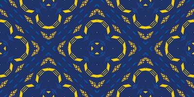 ikat floral tribal cruz sem costura padrão. étnico geométrico batik ikkat design têxtil de vetor digital para estampas tecido saree mughal pincel símbolo faixas textura kurti kurtis kurtas