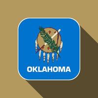 bandeira do estado de Oklahoma. ilustração vetorial. vetor
