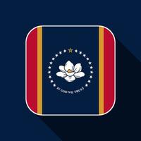 bandeira do estado do mississippi. ilustração vetorial. vetor