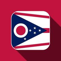 bandeira do estado de ohio. ilustração vetorial. vetor