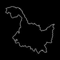 mapa da província de heilongjiang, divisões administrativas da china. ilustração vetorial. vetor
