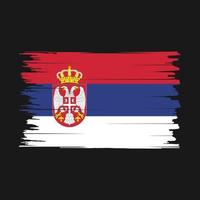 vetor de pincel de bandeira da sérvia