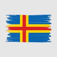 vetor de pincel de bandeira das ilhas aland