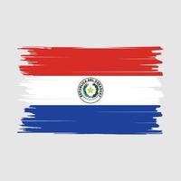 vetor de escova de bandeira do paraguai