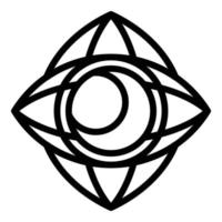 ícone da lua mística, estilo de estrutura de tópicos vetor