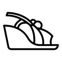ícone de sandálias de atividade, estilo de estrutura de tópicos vetor