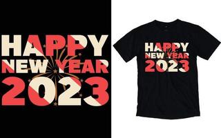 feliz ano novo camisetas de tipografia vetor