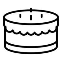 ícone de bolo de creme, estilo de estrutura de tópicos vetor
