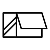 ícone da caixa de papelão, estilo de estrutura de tópicos vetor