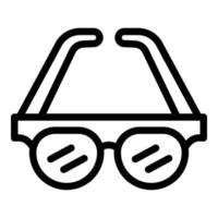 ícone de óculos de exame oftalmológico, estilo de estrutura de tópicos vetor