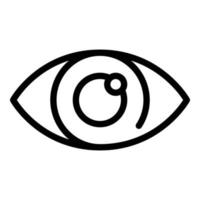 ícone de olho aberto, estilo de contorno vetor