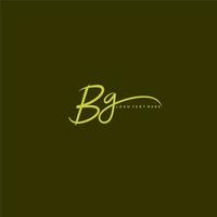logotipo bg, logotipo de letra bg desenhado à mão, logotipo de assinatura bg, logotipo criativo bg, logotipo monograma bg vetor