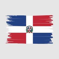 vetor de escova de bandeira da república dominicana