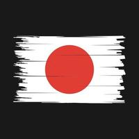 vetor de escova de bandeira do japão