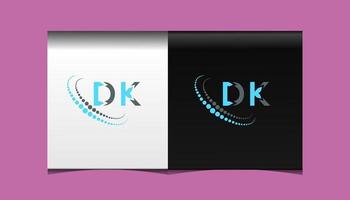 design criativo do logotipo da letra dk. dk design exclusivo. vetor