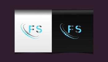design criativo do logotipo da letra fs. fs design exclusivo. vetor