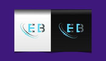 design criativo do logotipo da letra eb. eb design exclusivo. vetor