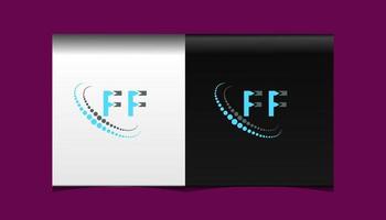 design criativo do logotipo da letra ff. f design exclusivo. vetor
