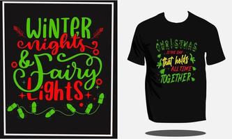design de camiseta de natal ou camisa de tipografia de natal e design ou vetor de camiseta de papai noel