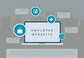 Modelos Infográficos de Benefícios a Empregados vetor