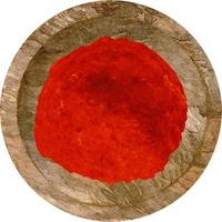 aquarela pimenta malagueta vermelha seca em tigela de madeira. conjunto de especiarias e ervas de cozinha. vetor