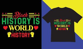 design de camiseta do mês da história negra. vetor