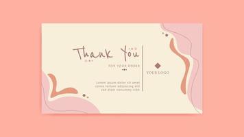 modelo de cartão de agradecimento, cartão de visita do cliente, modelo de saudação estética, cartão de visita personalizado para impressão vetor