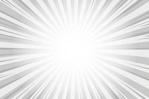 fundo de raios de sol. padrão cômico abstrato radial branco e cinza. cenário de linhas abstratas de explosão vetorial vetor