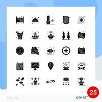 25 ícones criativos, sinais modernos e símbolos de saúde pagos, natureza, preço, elementos de design de vetores editáveis
