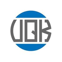 design de logotipo de carta vqk em fundo branco. conceito de logotipo de círculo de iniciais criativas vqk. design de letras vqk. vetor