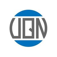 design de logotipo de carta vqn em fundo branco. vqn iniciais criativas círculo conceito de logotipo. design de letras vqn. vetor