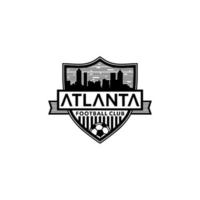 design de logotipo de vetor de distintivo de clube de futebol de atlanta