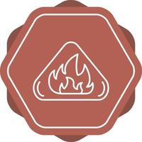 ícone de vetor de perigo de fogo