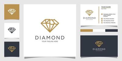 modelo de design de logotipo de conceito de diamante criativo. vetor