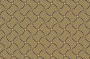 padrão perfeito de círculos sobrepostos roxos e amarelos vetor