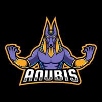 ilustração do logotipo do mascote do jogo anubis vetor