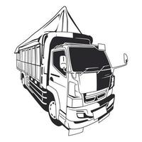 ilustração de arte de vetor de entrega de caminhão dos desenhos animados