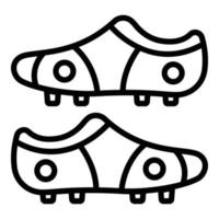 ícone de botas de futebol, estilo de estrutura de tópicos vetor