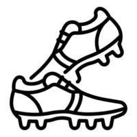 ícone de botas de futebol de picos, estilo de estrutura de tópicos vetor
