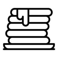 ícone de geléia de panquecas, estilo de estrutura de tópicos vetor
