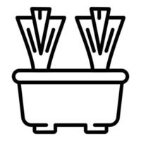 ícone de cebolinha, estilo de estrutura de tópicos vetor