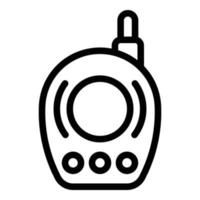 ícone de walkie talkie de monitor de bebê, estilo de estrutura de tópicos vetor
