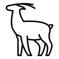 ícone de gazela exótica, estilo de estrutura de tópicos vetor